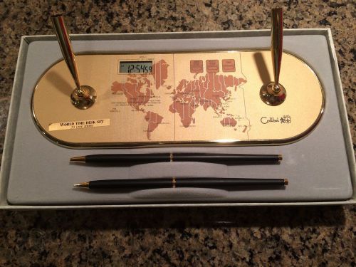Vintage Colibri World Time Alarm Desk Set 20 Time Zones New In Box