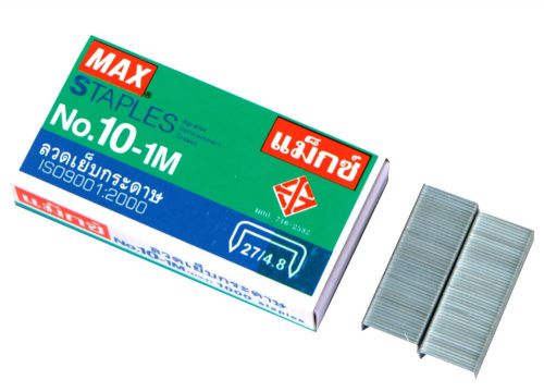 New Max Staples No.10-1M 5mm Mini 1000 Staples for Office &amp; Home Stapler