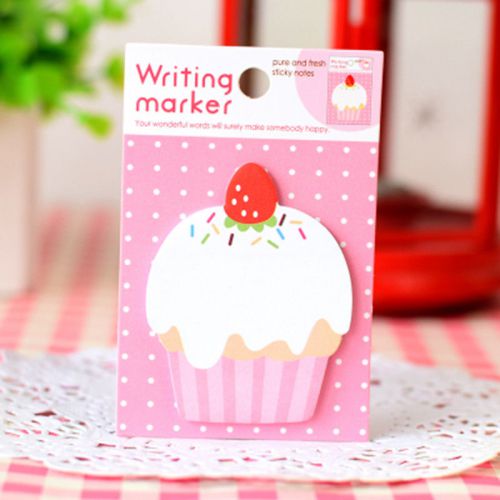 Cupcake Sticker Post It Bookmark Mark Index Tab Memo Notepad Sticky Notes HI