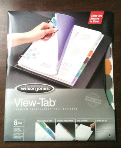 Wilson jones # w16304 index dividers 8 tab 3 ring multi-color new 2 packs for sale