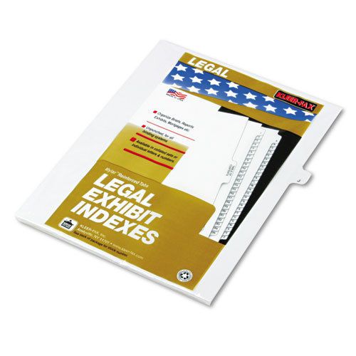 80000 series legal exhibit index dividers, side tab, &#034;j&#034;, white, 25/pack for sale