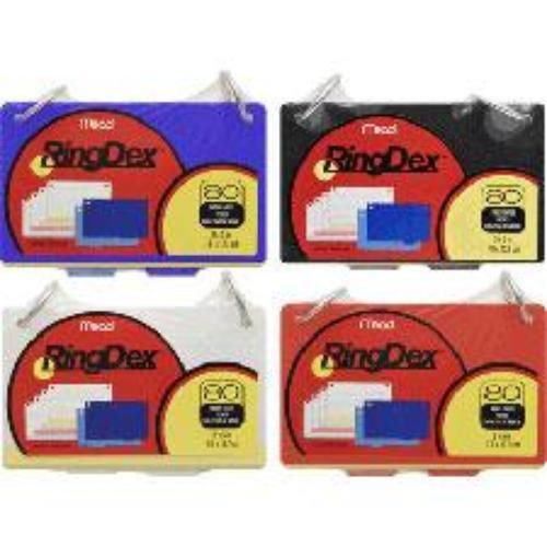 Mead Ringdex Removable Tab Dividers Color Coded 3&#039;&#039; x 5&#039;&#039; 80 Count