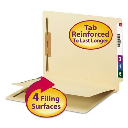 Manila End Tab Classification Folder, 1 divider, Straight Cut Tab, 50/BX