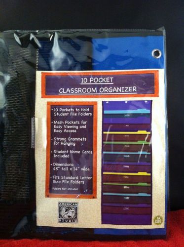10 Pocket ~ORGANIZER~ for Letter Size File Folders @ Home School or the Office