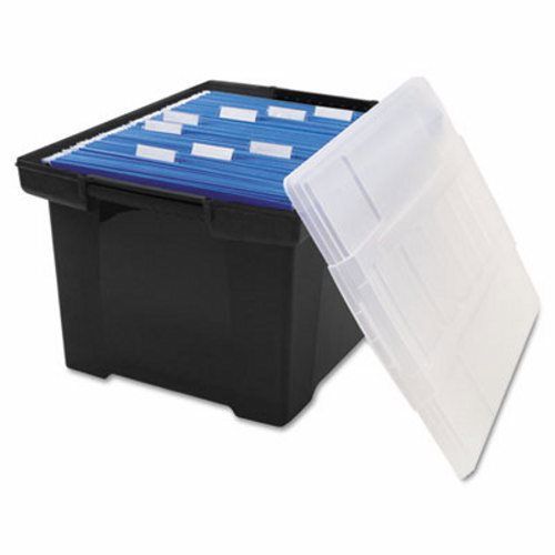 Storex Plastic File Tote Storage Box, Letter/Legal, Snap-On Lid, (STX61528U01C)