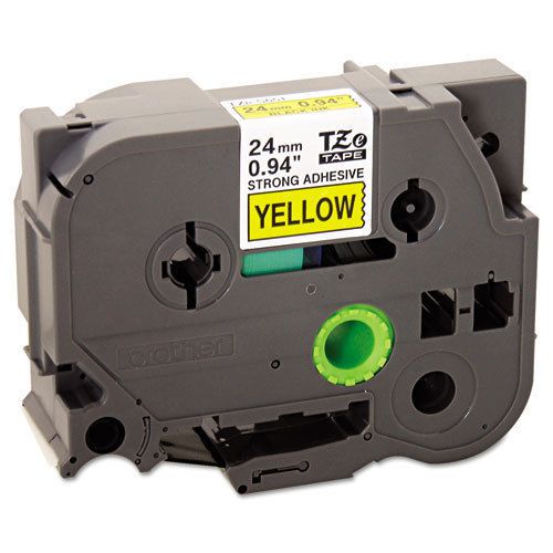 TZe Extra-Strength Adhesive Laminated Labeling Tape, 1w, Black on Yellow