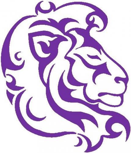 30 Custom Purple Lion Art Personalized Address Labels