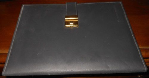 Amiet Leather Binder/Portfolio/Padfolio/Folder W/Combination Lock &amp; Pen &amp; Pad