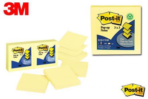 400 X 3M Post-it Super Sticky Pop-up Notes R330 Yellow 100 sht/pad