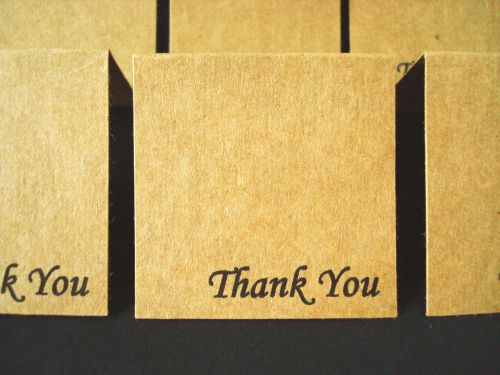 12 Kraft Mini Thank You Cards 2x2 Blank Enclosure Packing Supply Card