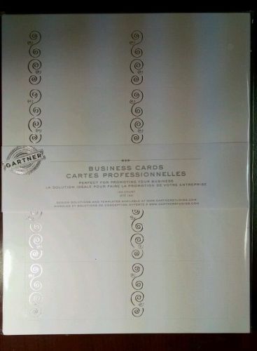 Gartner Studios Silver Swirl Business Cards, Silver Foil, 2&#034;x3.5&#034;, 150/PK offer