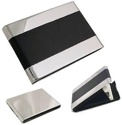 PERSONALISED CARBON FIBRE EFFECT BUSINESS CARD HOLDER - ANY MESSAGE ENGRAVED NEW