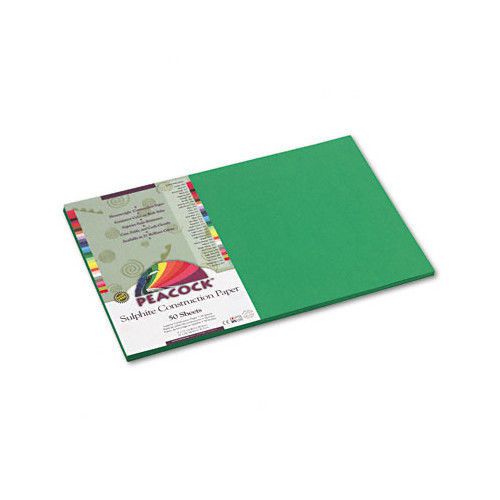 Pacon Corporation Peacock Sulphite Construction Paper, 12 x 18 Holiday Green