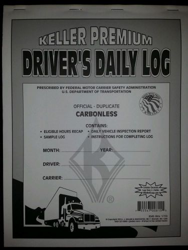 JJ Keller premium drivers daily log carbonless lot of 7
