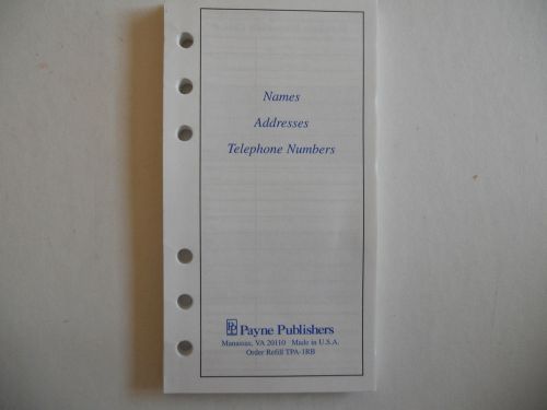 Payne Publishers Refill Pages TPA-1RB  PA-1RB