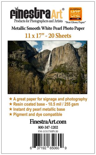 11&#034; x 17&#034; FINESTRAART.COM Metallic Pearl Photo Paper  20 sheets