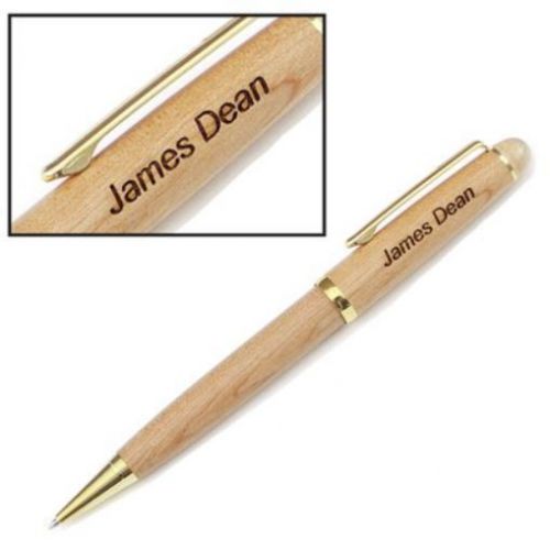Personalized Maple Classic Twist Ballpoint Pen - Free Engraving