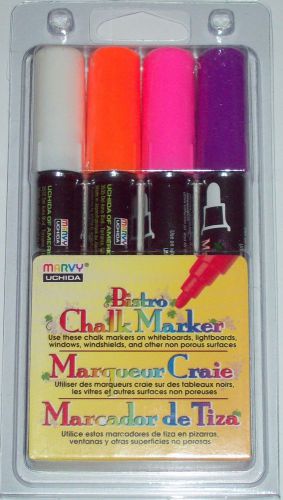 Bistro chalk marker set of 4 bright colors  nip for sale