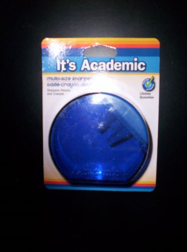IT&#039;S Academic Blue Pencil Sharpeners~Sharpenes Pencils &amp; Crayons-Round