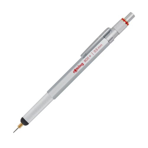 Rotring 800+ .5mm Mechanical Drafting Pencil &amp; Stylus Silver
