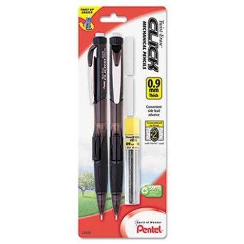Pentel pd279tlebp2 twist-erase click mechanical pencil, 0.9 mm, assorted barrels for sale