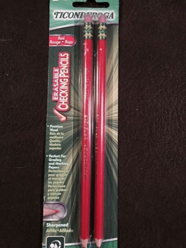 Ticonderoga Red Erasable Colored Pencils- 2pk Teacher Checking Pencils