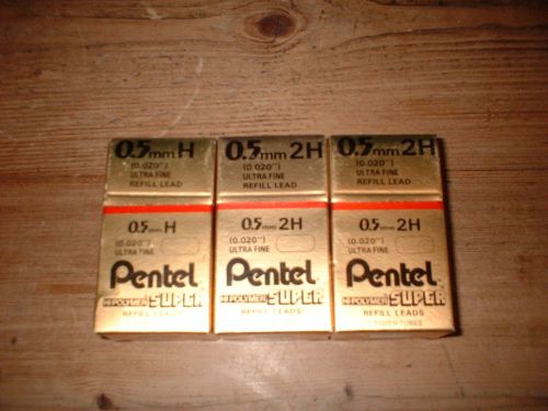 Pentel Refill Leads 0.5mm H Ultra Fine Super 3 Box&#039;s 36 Tubes