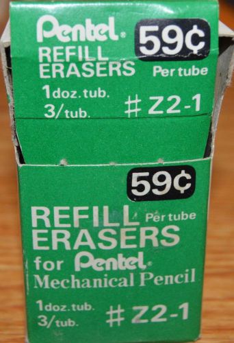 1 box vintage Pentel Refill Erasers Mechanical Pencil Refill Erasers Z2-1