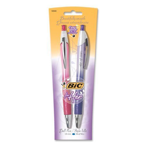 Bic For Her Fashion Ballpoint Pen - Medium Pen Point Type - 1 Mm Pen (fhap21be)