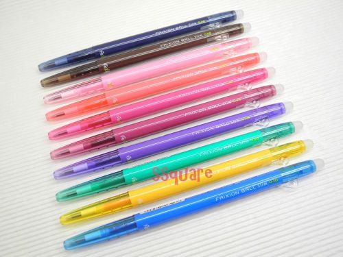 New color! pilot frixion ball slim 0.38mm erasable rollerball gel pen, 10 colors for sale