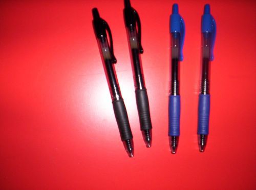 Pilot G2 SMOOTH WRITING GEL INK PEN(S)~WRITES 2X LONGER~SET OF 4~2 BLUE/2 BLACK