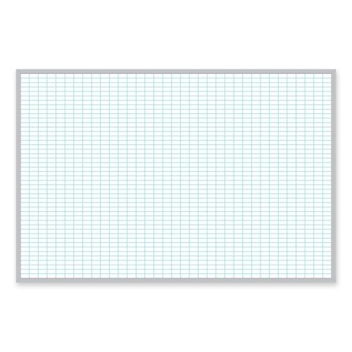 MAVPBFG28 Magnetic Porcelain Board,48&#034;x72&#034;,1&#034;x2&#034; Grid,Aluminum Frame