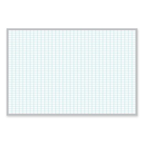 MAVPBFG28 Magnetic Porcelain Board,48&#034;x72&#034;,1&#034;x2&#034; Grid,Aluminum Frame