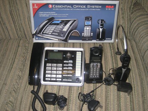 Rca 25270re3 visys 2-line corded/cordless landline telephone w/ answering system for sale