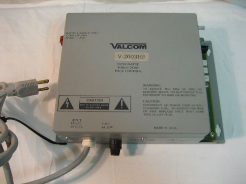 Valcom V-2003HF Integrated Three Zone Page Control with Built In Power Cable