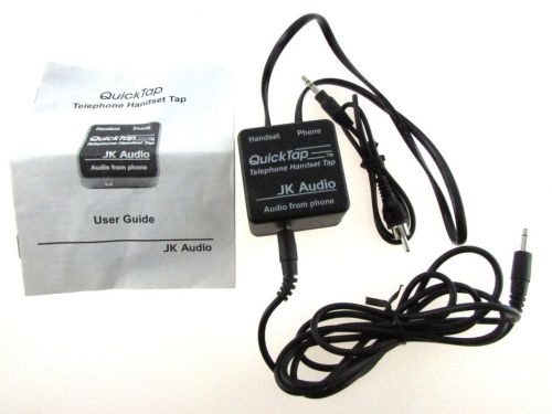 JK AUDIO QuickTap Telephone Handset Tap Audio Interface Telephone Recorder