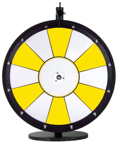 18&#034; Yellow and White Promotional Dry Erase Trade Show Prize Wheel