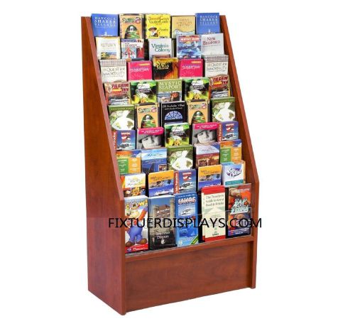 Literature Rack Brochure holder leaflet coupon stand caddie Red Mahogany 1453RM