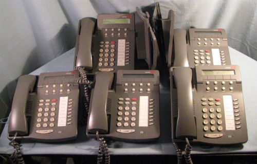 LOT OF 5 LUCENT 6408D+ BUSINESS OFFICE TELEPHONE WITH HANDSET GRAY FREE SHIPPING