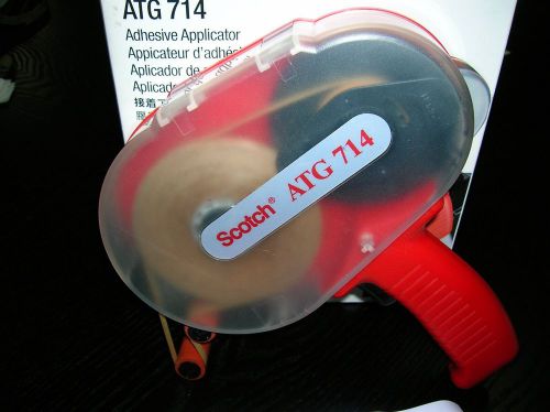 3m scotch atg 714 adhesive tape applicator for 1/4&#034; wide tape red, new in box for sale