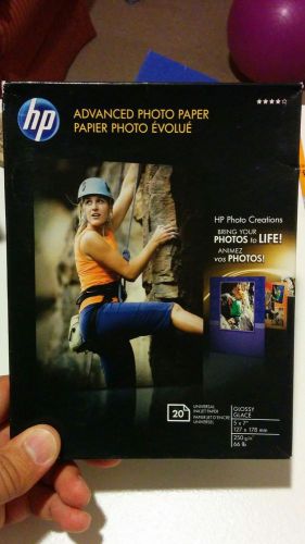 HP Advanced Glossy Photo Paper-20 sht/5 x 7 in New Sealed pack Q8690