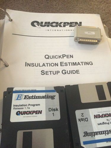 Quickpen Insulation Estimating Software includes Gateway laptop and printer