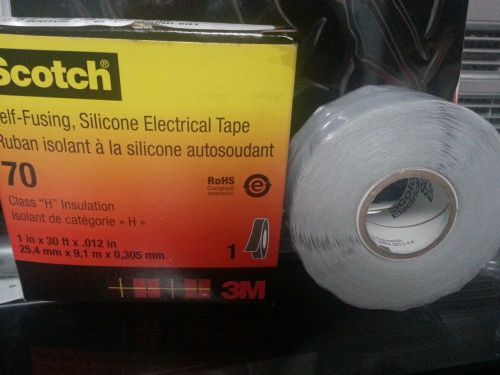 3M Scotch 70 Self-Fusing Silicone Electrical Tape - Class H Insulation  1 x 30FT