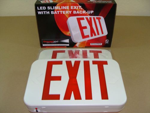 Emergensee seexa2rwem single / double face led emergency exit sign battery b/u for sale