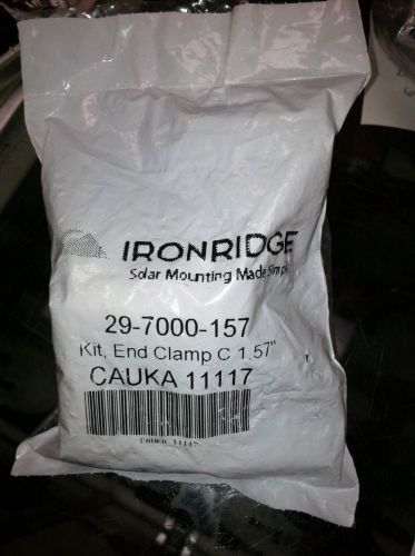 Kit, End Clamp C 1.57&#034; - Use For Unirac- By Ironridge 29-7000-157 - Package Of 4