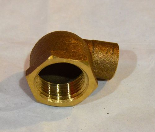 Copper reducing brass elbow c x f elbow 1/2&#034; copper x 3/4&#034; female for sale