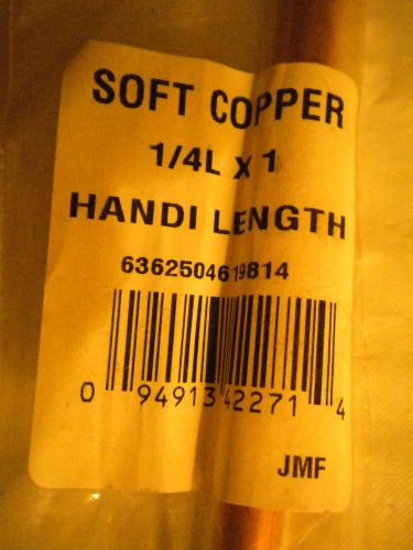1/4&#034; x 1&#039;  Soft Cut Length Copper - Handi Length