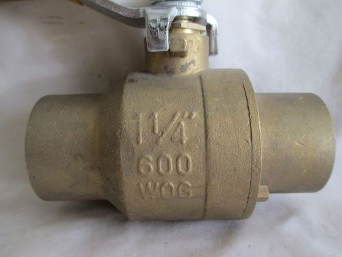 One jomar jf-100s 1 1/4&#034; cxc brass ball valve full port - new for sale