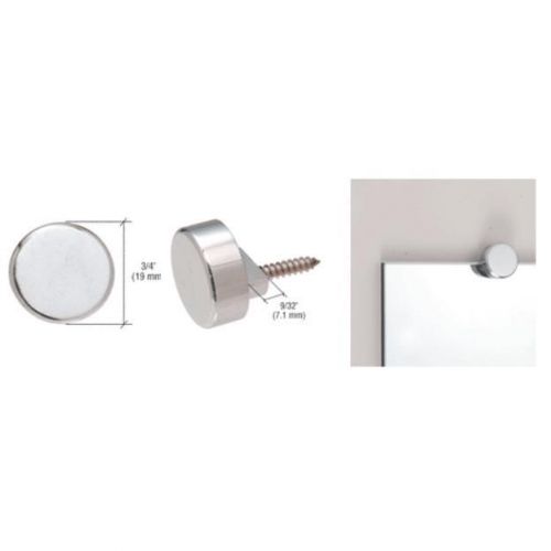 Crl chrome round mirror clip set 3/4&#034; (19 mm) diameter use with 1/4&#034; mirror for sale