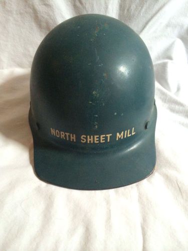 Vintage antique nw indiana steel mill hard hat safety helmet us steel inland euc for sale